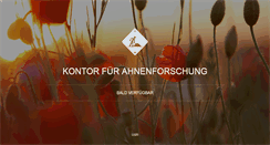 Desktop Screenshot of kontor-fuer-ahnenforschung.de