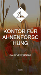 Mobile Screenshot of kontor-fuer-ahnenforschung.de